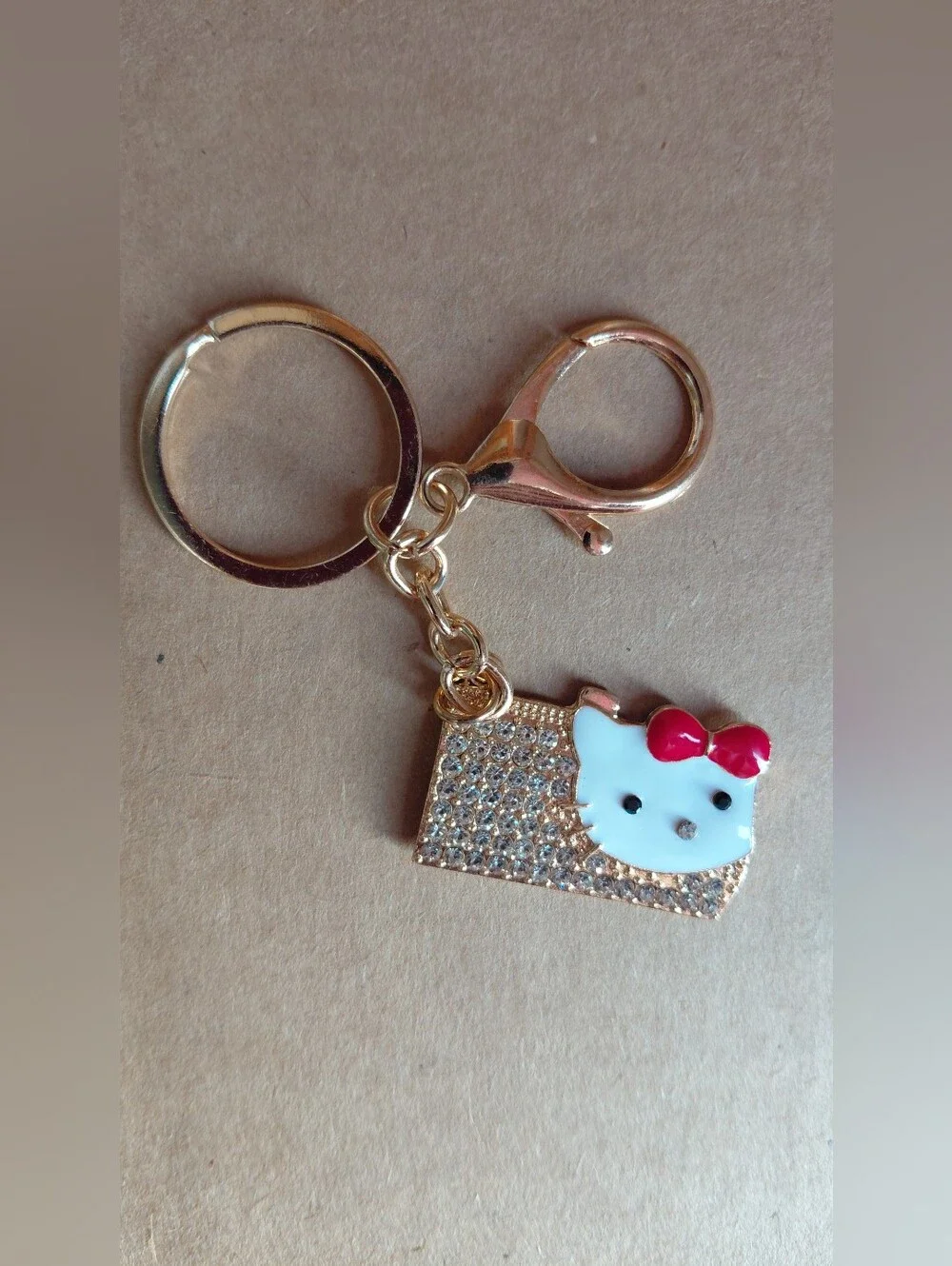 Gold Hello Kitty Keychain/ Bag Charm